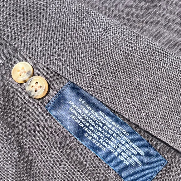 Stafford Linen Blend Relaxed Fit Black Button Up Short Sleeve Shirt XLT - Picture 10 of 10